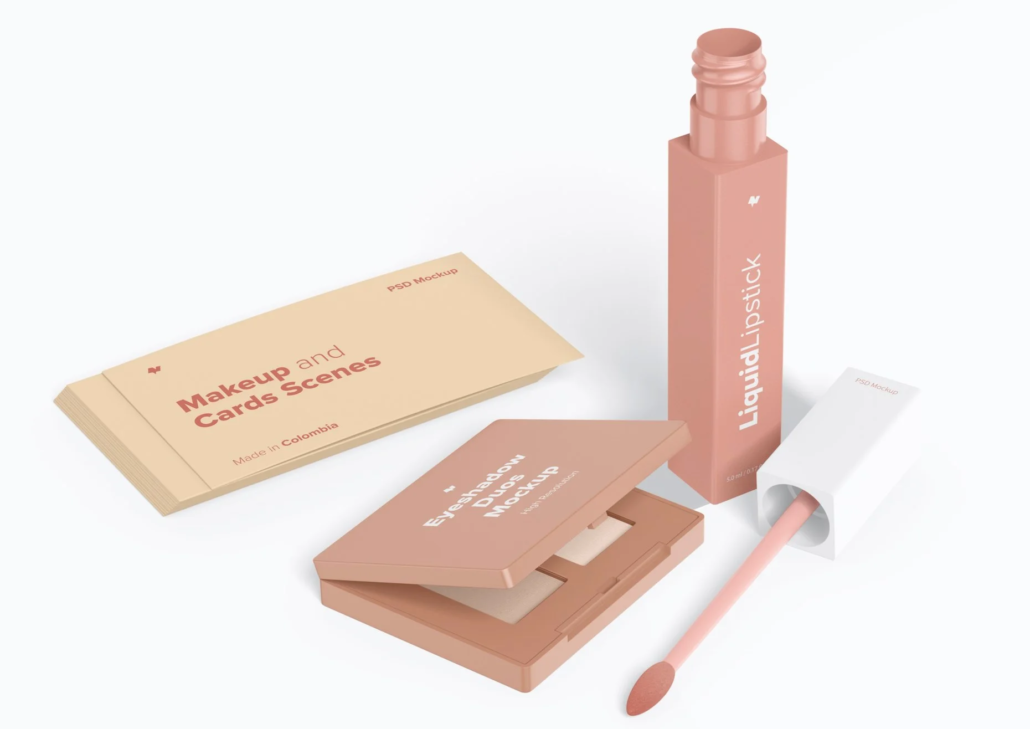 mock up packaging of private label cosmetic product